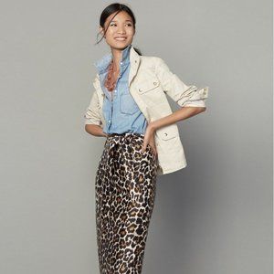 J. Crew | Tie Waist Skirt, Size 4, Leopard